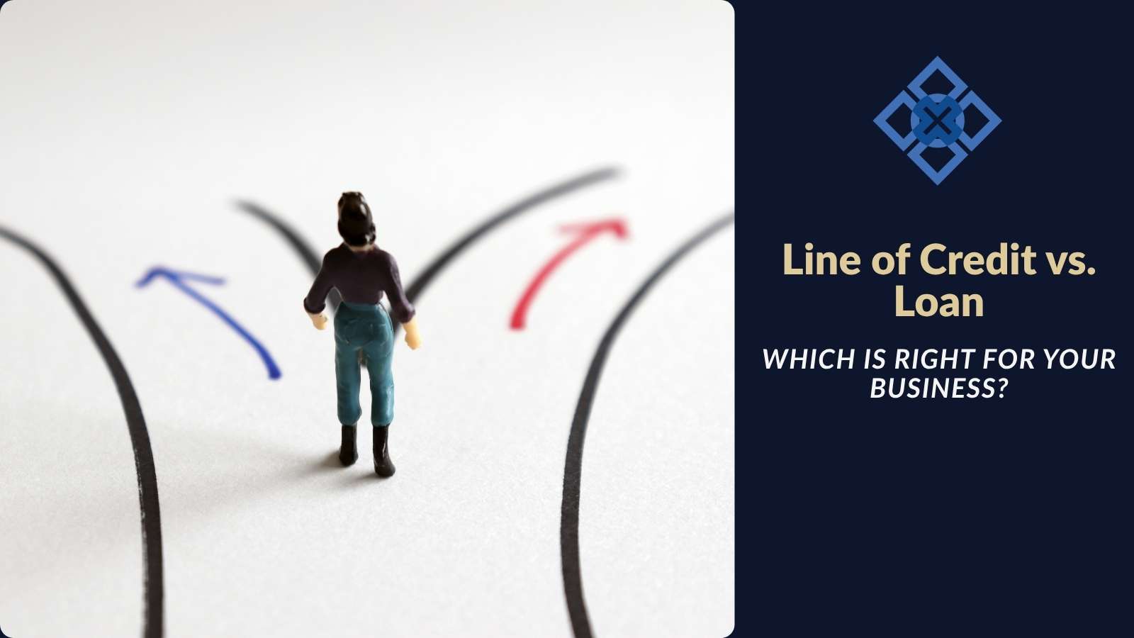 Business owner comparing line of credit and loan options
